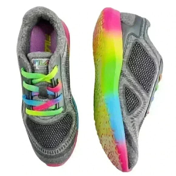 Fila Kids Kameo 3 Shoes Size 4 Gray Multi Color At - Picture 6 of 10